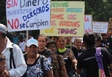 Aperçu Lors d’une manifestation organisée par Los Angelitos, organisation partenaire d’Eirene Suisse au Salvador, des personnes en situation de handicap demandent l’égalité des droits. Photos: Eirene Suisse/Los Angelitos (2018).